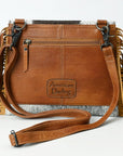 American Darling Wristlet Beautifully Hand Tooled Hair-On Genuine Leather women bag western handbag purse