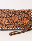 American Darling Wristlet Beautifully Hand Tooled Genuine Leather women bag western handbag purse