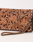 American Darling Wristlet Beautifully Hand Tooled Genuine Leather women bag western handbag purse
