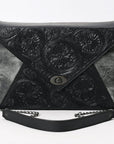 American Darling Envelope Hand Tooled Hair-on Genuine Leather women bag western handbag purse