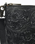Small Crossbody Beautifully Hand Tooled Genuine Leather women bag western handbag purse