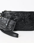 American Darling Wristlet Beautifully Hand Tooled Genuine Leather women bag western handbag purse