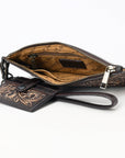 American Darling Wristlet Beautifully Hand Tooled Genuine Leather women bag western handbag purse