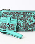 American Darling Wristlet Beautifully Hand Tooled Genuine Leather women bag western handbag purse