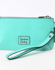American Darling Wristlet Beautifully Hand Tooled Genuine Leather women bag western handbag purse