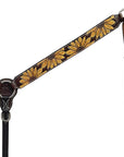 BAR H EQUINE Western Handtooled Leather Horse Headstall & Breast Collar Set