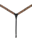 BAR H EQUINE Western Handtooled Leather Horse Headstall & Breast Collar Set