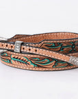 American Darling Hand tooled Hatband Genuine American Leather Western Adjustable Unisex