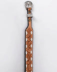 American Darling Hand tooled Hatband Genuine American Leather Western Adjustable Unisex