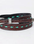 American Darling Hand tooled Hatband Genuine American Leather Western Adjustable Unisex