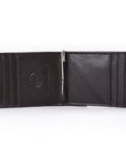 BAR H EQUINE Genuine Leather Rodeo Bifold Money Clip Wallet For Men Women Brown With Floral Hand Carved Tooled