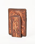 Slim Minimalist Money Clip Wallet With Integrated Cash Clip