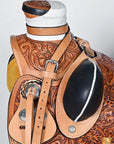 Hilason Western Horse Saddle Wade Ranch Roping American Leather Tan