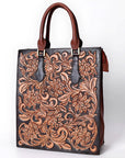 American Darling Hand Tooled Genuine Leather Tote Bag