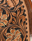 American Darling Hand Curved & Hair On Genuine Leather Sling Bag | Curved Travel Jewelry Case