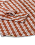 Red Palaka Western Snap Shirt With Lightweight Poly Cotton Fabric Everyday Wearable