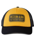 Black Gold Foam Trucker Hat With Rope Logo