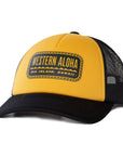 Black Gold Foam Trucker Hat With Rope Logo