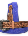 American Darling Beautifully Hand Tooled Genuine American Suede Leather Belt Men and Women
