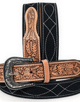 American Darling Beautifully Hand Tooled Genuine American Suede Leather Belt Men and Women