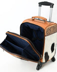 American Darling Travel Case Beautifully Hand Tooled Hair-On Genuine Leather women bag western handbag purse