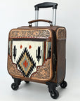 American Darling Travel Case Beautifully Hand Tooled Saddle Blanket Genuine Leather women bag western handbag purse