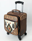 American Darling Travel Case Beautifully Hand Tooled Saddle Blanket Genuine Leather women bag western handbag purse