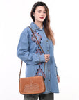 American Darling Cross Body Suede Genuine Western Leather Women Bag Western Handbag Purse