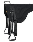 Hilason Horsemanship Leather Bareback Western Treeless Saddle Pad Black