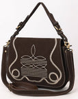 ADBGA670B Crossbody Genuine Western Suede Leather women bag