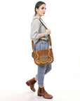ADBGA670C Crossbody Genuine Western Suede Leather women bag