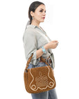 ADBGA670C Crossbody Genuine Western Suede Leather women bag