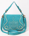 ADBGA670D Crossbody Genuine Western Suede Leather women bag