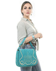 ADBGA670D Crossbody Genuine Western Suede Leather women bag