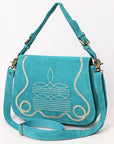 ADBGA670D Crossbody Genuine Western Suede Leather women bag
