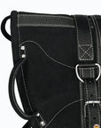 Hilason Natural Horsemanship Leather Bareback Treeless Saddle Pad Black