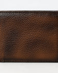 OHLAY Rodeo Genuine Leather Western Bifold Wallet For Men Dark Brown