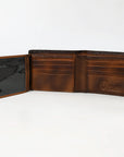 OHLAY Rodeo Genuine Leather Western Bifold Wallet For Men Dark Brown