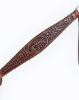 COMFYTACK Horse Floral Headstall Breast Collar Set American Leather Tan