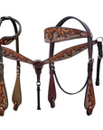 Bar H Equine American Leather Horse Saddle Tack One Ear Headstall Brown