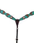 Bar H Equine American Leather Horse Saddle Tack One Ear Headstall | Breast Collar | Browband Headstall | Wither Strap | Tack Set for Horses Jora Autumn Collection