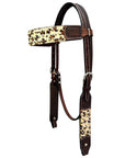 Bar H Equine Premium Hand Tooled Leather Stainless Steel Hardware Breast Collar Brown