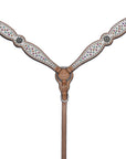 Bar H Equine Western Horse Pinwheel Genuine American Leather Breast Collar Headstall Tack Set