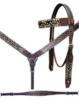 Bar H Equine Western Horse Genuine American Leather Wither Straps Breast Collar Set