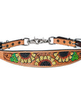 Bar H Equine Genuine Western American Leather Horse Premium Headstall & Breast Collar Set