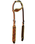 Bar H Equine American Leather Horse Saddle Tack One Ear Headstall | Breast Collar | Browband Headstall | Wither Strap | Tack Set BER256