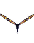 Bar H Equine Genuine Western American Leather Horse Premium Headstall & Breast Collar Set