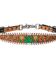 Bar H Equine Genuine Western American Leather Horse Premium Headstall & Breast Collar Set
