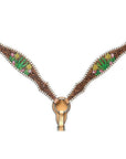 Bar H Equine Genuine Western American Leather Horse Premium Headstall & Breast Collar Set