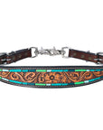 Bar H Equine Genuine Western American Leather Horse Premium Headstall & Breast Collar Set